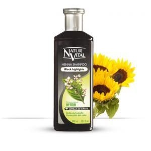 Натурален оцветяващ шампоан за коса с къна Черно – Natur Vital